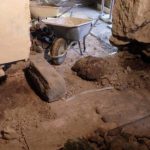 Reprise de maçonnerie : soubassement pierres