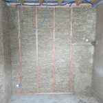 Terre paille banché dans ossature douglas