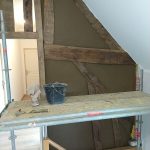 Enduit terre sur pan de bois