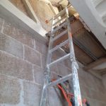 Maçonnerie blocs de chanvre, voie sèche, isolation par l'intérieur, correction thermique